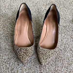 Madewell two piece pumpkin fine leopard